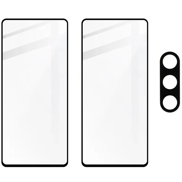 BIZON Edge 2x screen glass + camera glass Samsung Galaxy M55 5G