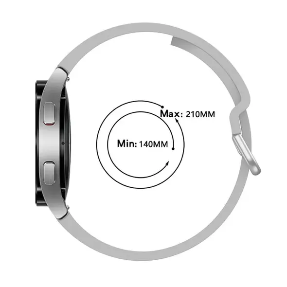 Bizon Strap Watch Silicone Samsung Galaxy Watch 20 mm light grey