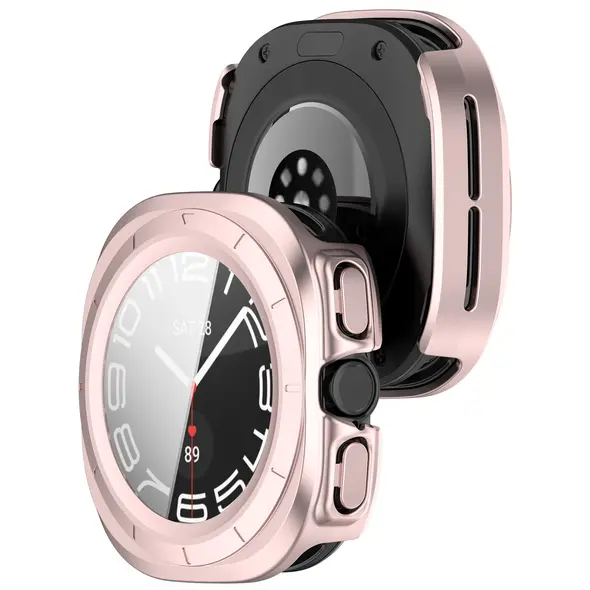 Bizon Case+Glass Watch Samsung Galaxy Watch Ultra 47 mm satin pink