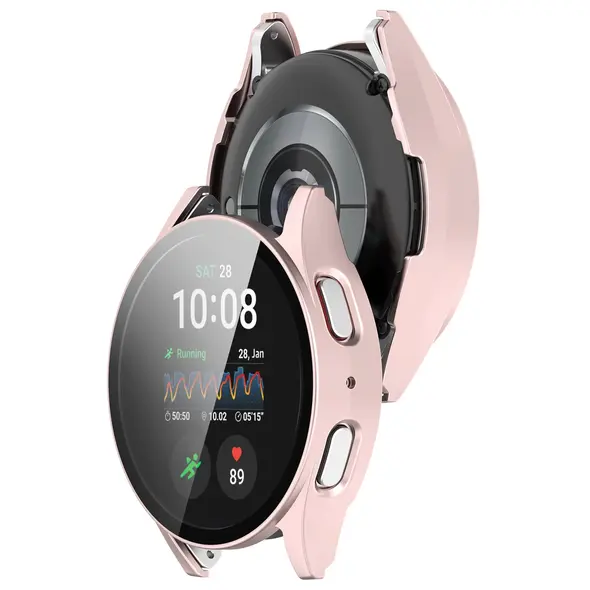 Bizon Case+Glass Watch Samsung Galaxy Watch 7 44 mm satin pink