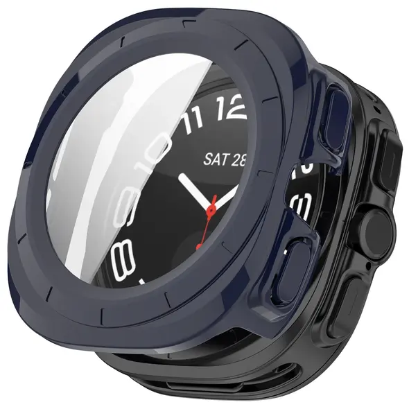 Bizon Case+Glass Watch Samsung Galaxy Watch Ultra 47 mm blue