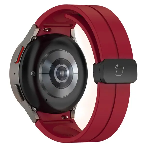 Bizon Strap Watch Silicone Samsung Galaxy Watch FE/7/6/6 Classic/5/5 Pro/4/4 Classic burgundy
