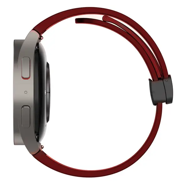 Bizon Strap Watch Silicone Samsung Galaxy Watch FE/7/6/6 Classic/5/5 Pro/4/4 Classic burgundy