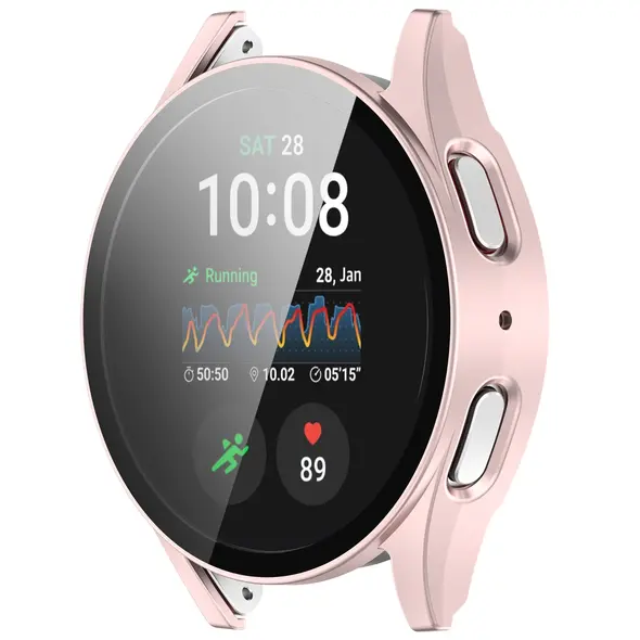Bizon Case+Glass Watch Samsung Galaxy Watch 7 40 mm satin pink