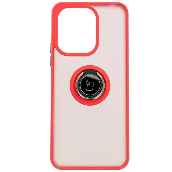 Bizon Case Hybrid Ring Xiaomi Redmi 13 4G smoky with a red frame