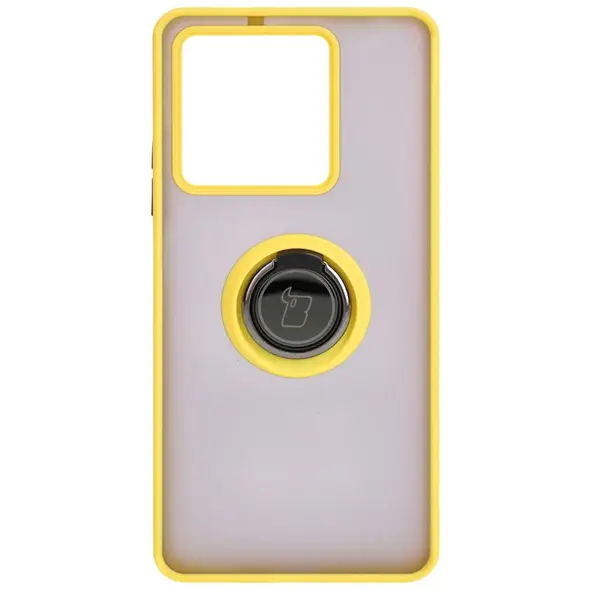 Bizon Case Hybrid Ring Xiaomi Redmi Note 13 5G smoky with a yellow frame