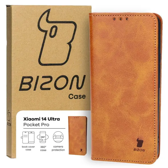 Bizon Case Pocket Pro Xiaomi 14 Ultra brown