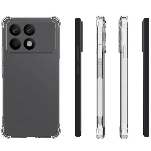 Bizon Case Clear Pack case + 2x screen glass Xiaomi Poco F6 Pro clear