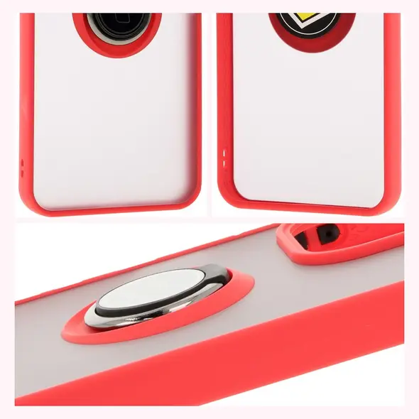 Bizon Case Hybrid Ring Xiaomi Redmi 13 4G smoky with a red frame