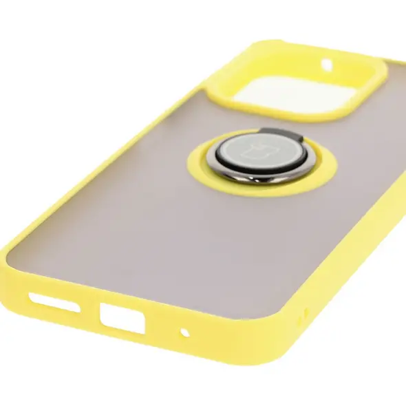 Bizon Case Hybrid Ring Xiaomi Redmi 13 4G smoky with a yellow frame