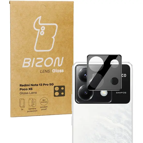 Bizon Glass Lens Xiaomi Poco X6 / Redmi Note 13 Pro 5G [2 PACK]