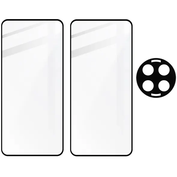 BIZON Edge 3D 2x screen glass + camera glass OnePlus 12R