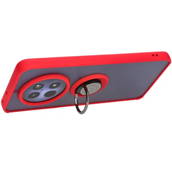 Bizon Case Hybrid Ring Realme 12 / 12x smoky with a red frame