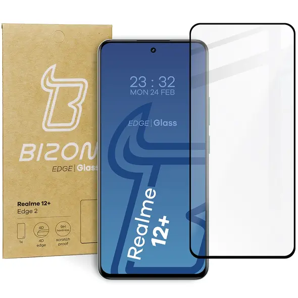 Bizon Glass Edge 2 Realme 12+ 5G black