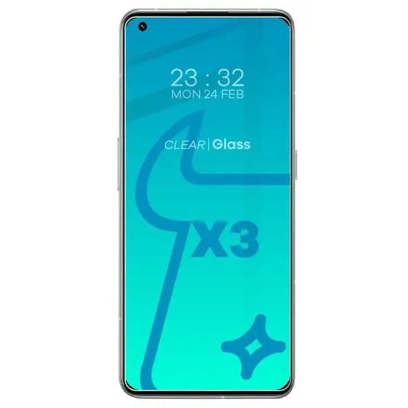 Bizon Glass Clear tempered glass - 3 pcs. + lens glass Realme GT 2 Pro