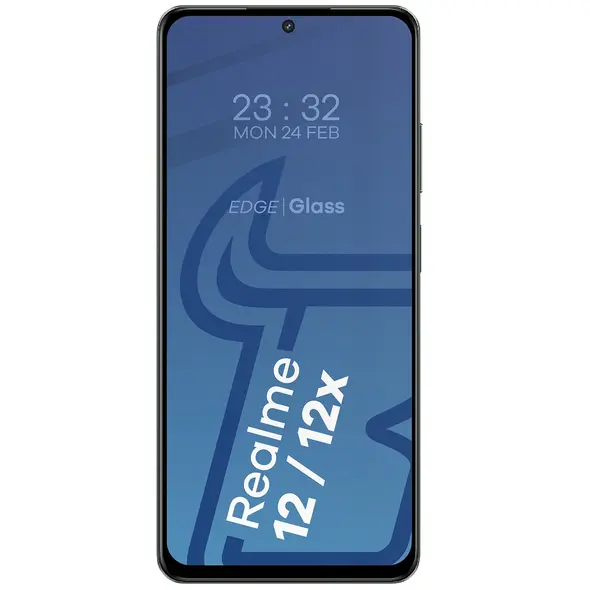 Bizon Edge 2x tempered screen glass with frame + camera glass Realme 12/12x