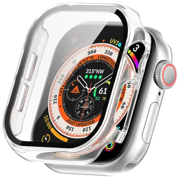 Bizon Case+Glass Watch Apple Watch 10 42mm clear