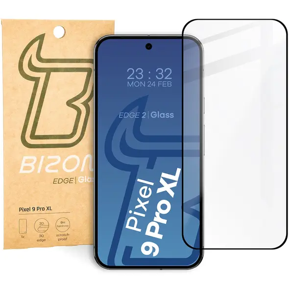 Bizon Glass Edge 2 Google Pixel 9 Pro XL black