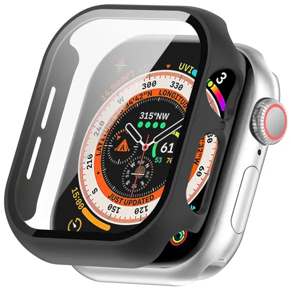 Bizon Case+Glass Watch Apple Watch 10 46mm black