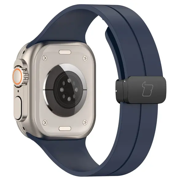 Bizon Strap Watch Silicone Apple Watch 44/45/46/49 mm navy blue