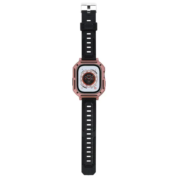 Bizon Strap + Case Watch Armor Apple Watch Ultra 49mm light pink
