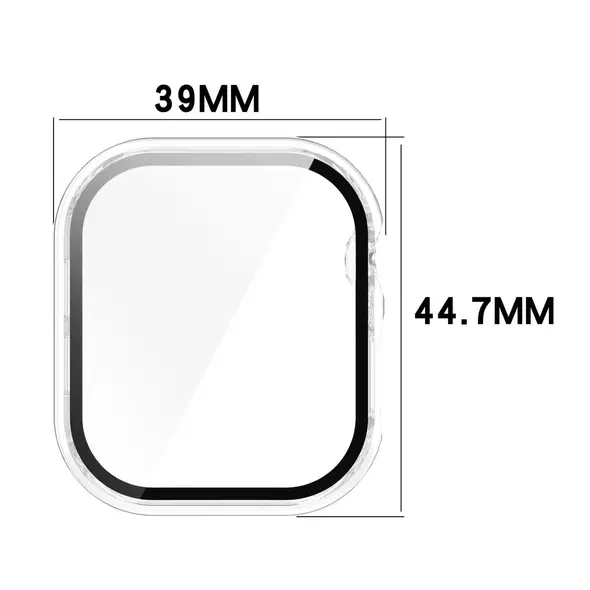 Bizon Case+Glass Watch Apple Watch 10 42mm clear