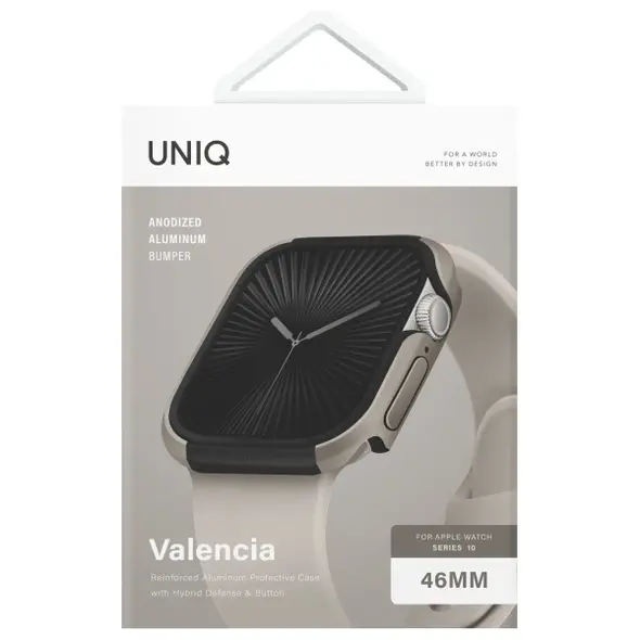 UNIQ Valencia Apple Watch Series 46mm titanium silver