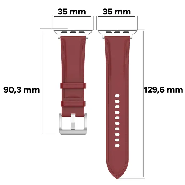 Bizon Strap Watch Casual Apple Watch 44/45/46/49mm red