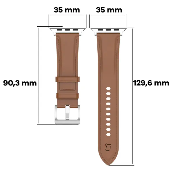 Bizon Strap Watch Casual Apple Watch 44/45/46/49mm light brown