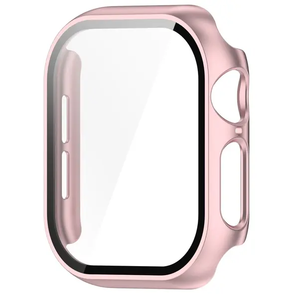 Bizon Case+Glass Watch Apple Watch 10 46mm light pink