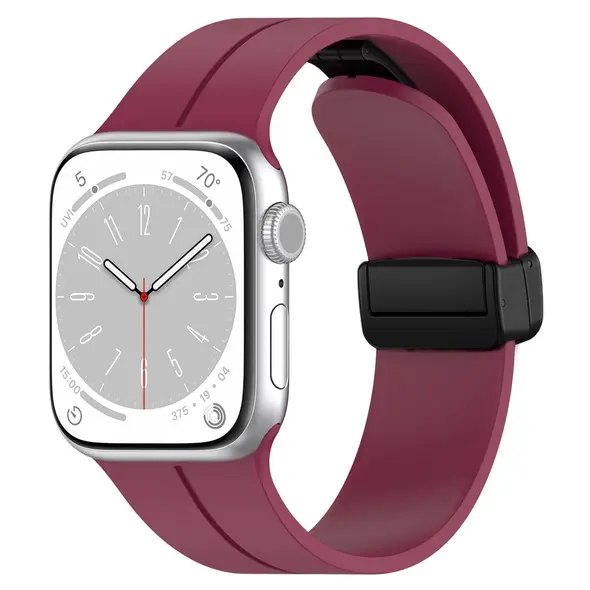 Bizon Strap Watch Silicone Apple Watch 38/40/41/42 mm burgundy