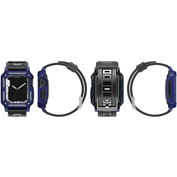 Bizon Strap + Case Watch Armor Apple Watch 40 / 41mm navy blue