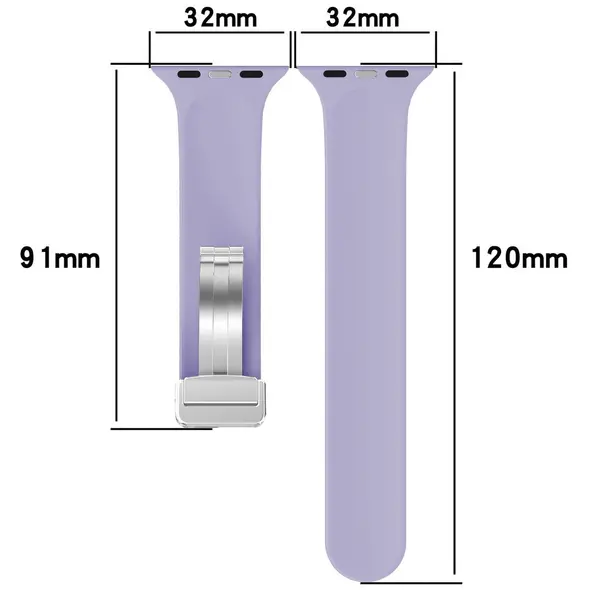 Bizon Strap Watch Silicone Apple Watch 38/40/41/42 mm lavender