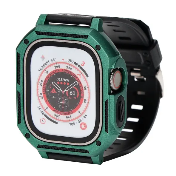 Bizon Strap + Case Watch Armor Apple Watch Ultra 49mm green