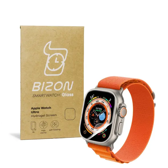Bizon Glass Hydrogel Apple Watch Ultra 49mm [2 PACK]