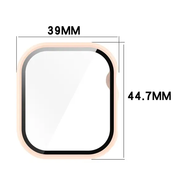 Bizon Case+Glass Watch Apple Watch 10 42mm pink