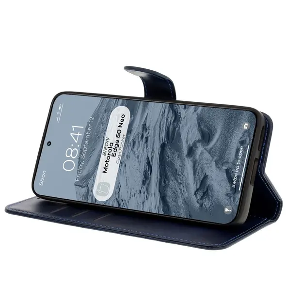 Bizon Case Pocket Motorola Edge 50 Neo navy blue