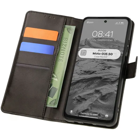 Bizon Case Pocket Motorola Moto G35 5G black