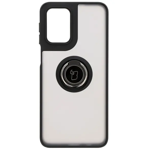 Bizon Case Hybrid Ring Motorola Moto G55 5G smoky with a black frame
