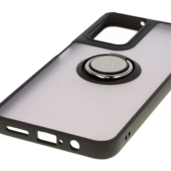 Bizon Case Hybrid Ring Motorola Moto G35 5G smoky with a black frame