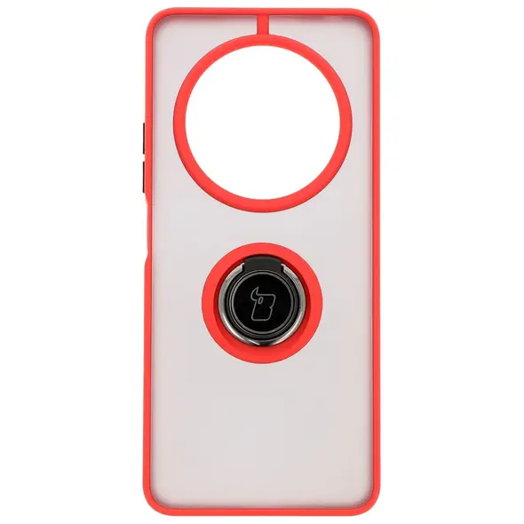 Bizon Case Hybrid Ring Xiaomi Redmi 14C 4G / POCO C75 smoky with a red frame