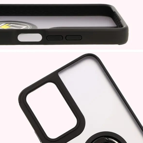Bizon Case Hybrid Ring Motorola Moto G35 5G smoky with a black frame