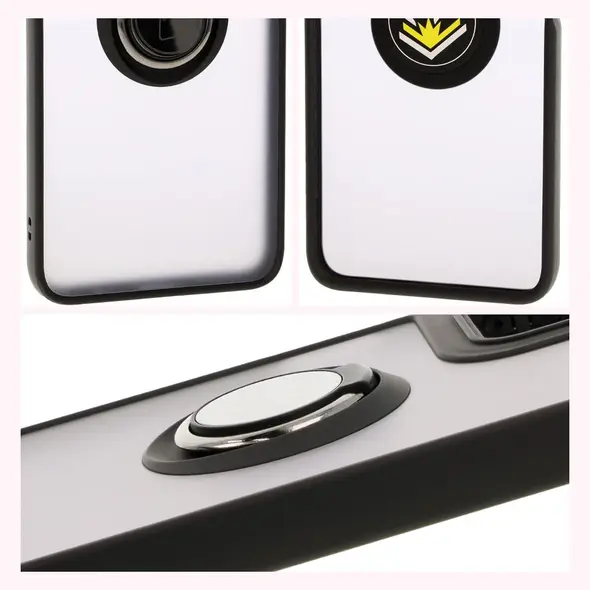 Bizon Case Hybrid Ring Motorola Moto G55 5G smoky with a black frame