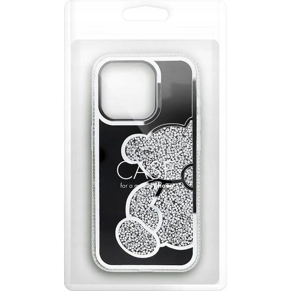 OEM Futerał TEDDY BEAR do IPHONE 15 Pro Max srebrny