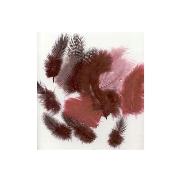 Vrige Fjer marabou mix 18stk petroleum nuancer 14002865 8716659090010