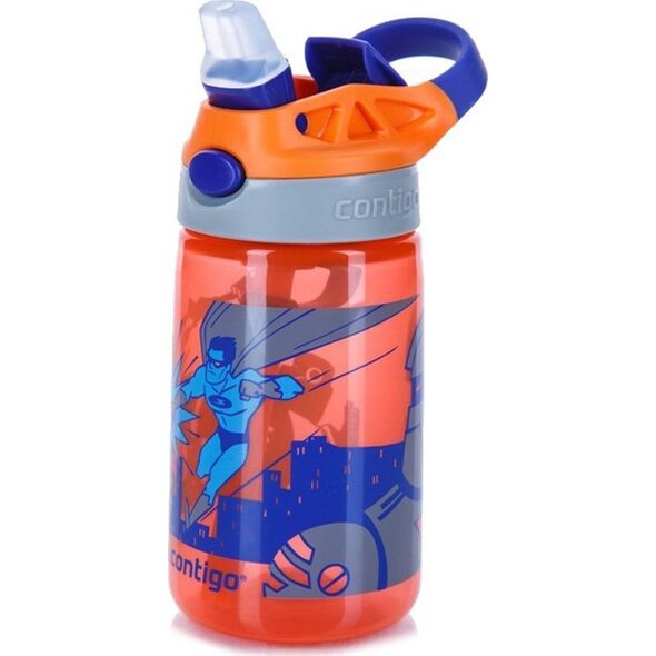 Contigo Kubek ze słomką Gizmo Flip Nectarine With Superhero 420ml pomarańczowy