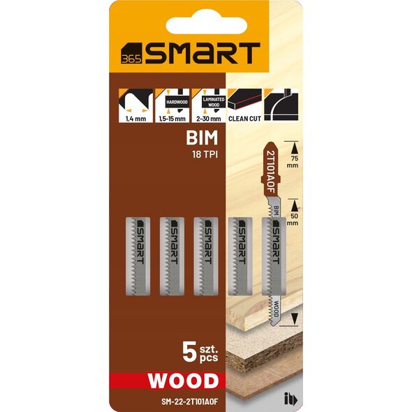 Έξυπνη λάμα σέγας 18 tpi ξύλο /5 τεμ./ smart 7468692 5901769685611