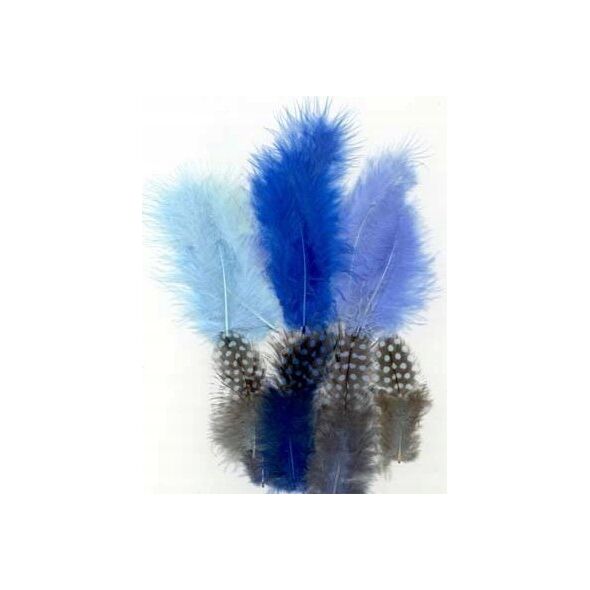 Vrige Fjer marabou mix 18stk l.rød nuancer 14002866 8716659089977