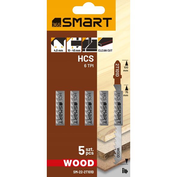 Έξυπνη λάμα σέγας 6 tpi, καθαρό ξύλο /5 τεμ./ smart 7468693 5901769684614