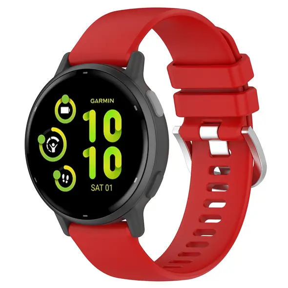 Bizon Strap Watch Silicone Pro Garmin Vivoactive 5 red